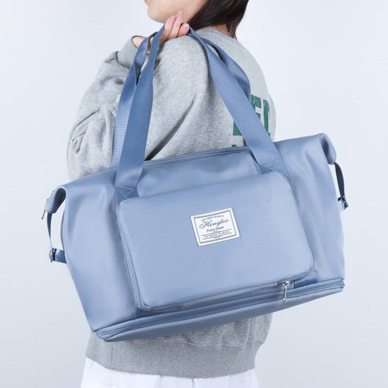Dry Wet Separation Yoga Bag Large Capacity Coverable Handle $23.03 Dana Fashion Color: Folding Blue Women's Bags Product information: Lining texture: Polyester Pattern: solid color Applicable scenario: leisure travel Color: folded blue, folded pink Functi
