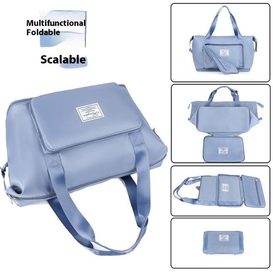 Dry Wet Separation Yoga Bag Large Capacity Coverable Handle $23.03 Dana Fashion Color: Folding Blue Women's Bags Product information: Lining texture: Polyester Pattern: solid color Applicable scenario: leisure travel Color: folded blue, folded pink Functi