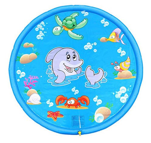 Durable Children's Water Spray Pool Mat Splash Sprinkle Play Pad Mat $25.24 Dana Fashion Color: Blue 100cm Baby & Mother Durable Children's Water Spray Pool Mat Splash Sprinkle Play Pad Mat Overview: 1. High-quality materials with cute marine animals, all