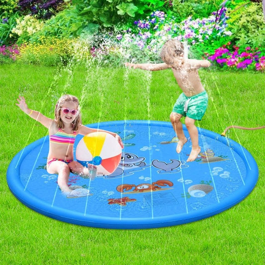 Durable Children's Water Spray Pool Mat Splash Sprinkle Play Pad Mat $25.24 Dana Fashion Color: Blue 100cm Baby & Mother Durable Children's Water Spray Pool Mat Splash Sprinkle Play Pad Mat Overview: 1. High-quality materials with cute marine animals, all
