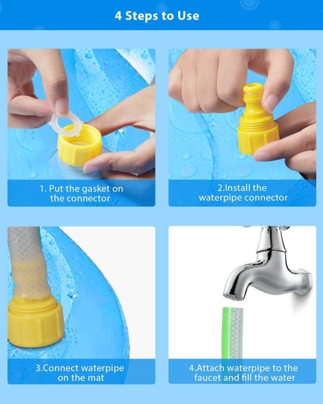 Durable Children's Water Spray Pool Mat Splash Sprinkle Play Pad Mat $25.24 Dana Fashion Color: Blue 100cm Baby & Mother Durable Children's Water Spray Pool Mat Splash Sprinkle Play Pad Mat Overview: 1. High-quality materials with cute marine animals, all