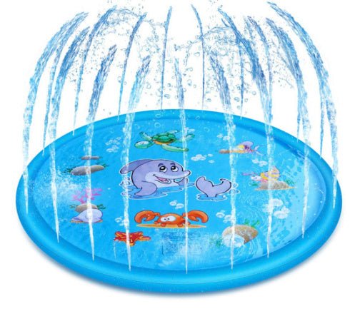 Durable Children's Water Spray Pool Mat Splash Sprinkle Play Pad Mat $25.24 Dana Fashion Color: Blue 100cm Baby & Mother Durable Children's Water Spray Pool Mat Splash Sprinkle Play Pad Mat Overview: 1. High-quality materials with cute marine animals, all