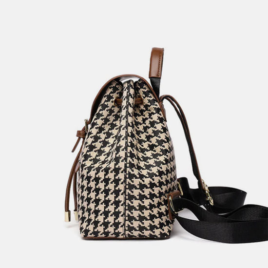 Houndstooth Backpack Women High Capacity Travel Bags Girls - Dana Fashion
