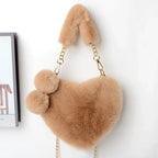 Love Bags Soft Plush Handbags Women Valentine's Day Party Bag - DanaFashionstore