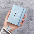 Women's Short Three-fold Cat Girls' Purse - DanaFashionstore