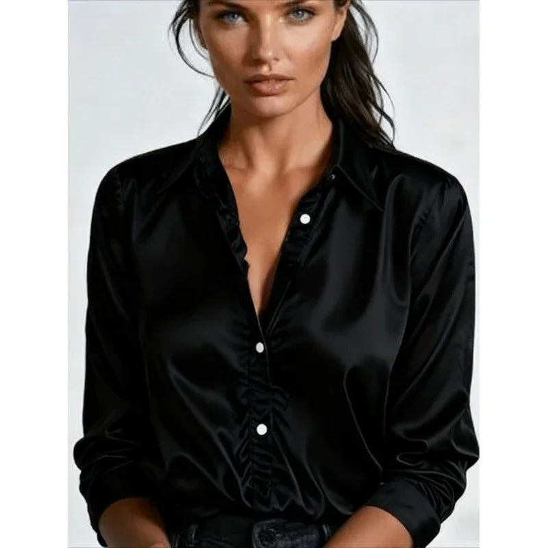 Solid-color Casual Loose-fit Women's Shirt - DanaFashionstore