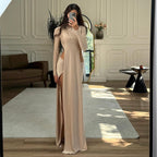 Womens Long-sleeve Top And Skirt Set