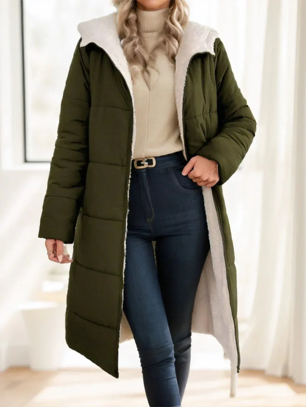 Women's Winter Long Sleeve Zip Up Hooded Cotton Padded Coat 2026 - DanaFashionstore