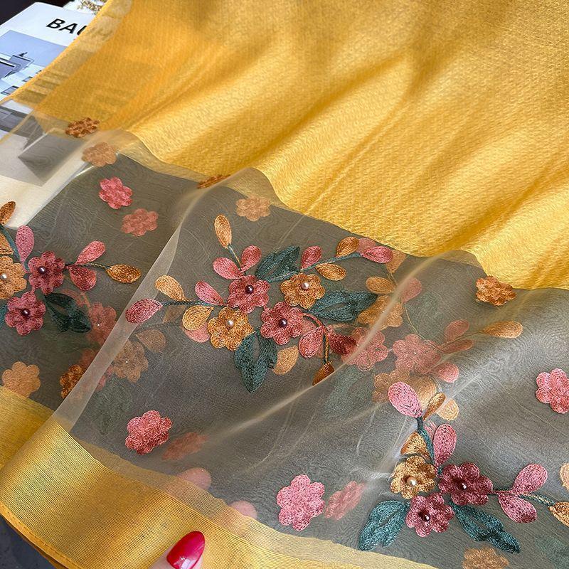 Elegant All-match Embroidered Summer Sunscreen Scarf - DanaFashionstore