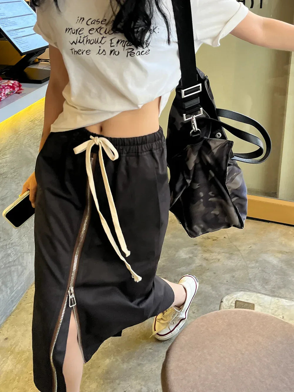 Women's Zip Skirt Slimming Mid-length Straight Skirt - DanaFashionstore