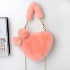 Love Bags Soft Plush Handbags Women Valentine's Day Party Bag - DanaFashionstore