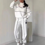 Womens 2 Piece Outfits Lounge Hoodless Pullover Sweatshirt Sweatsuit Sets Sweatshirt Baggy Fashion Sweatpants With Pockets - DanaFashionstore