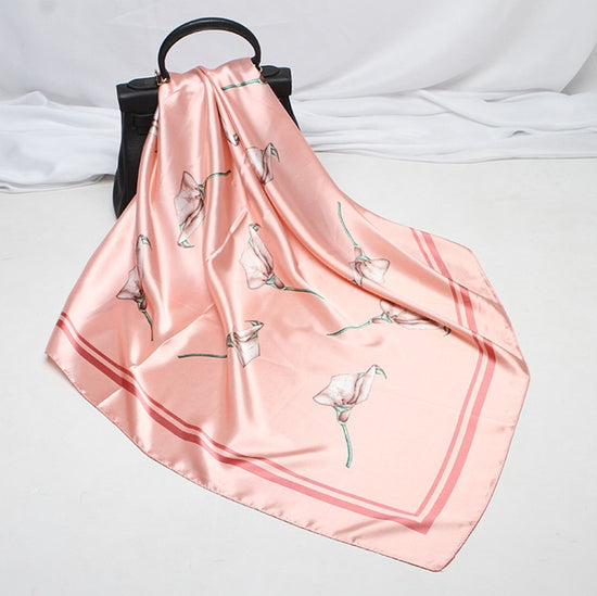 Digital Printed Square Silk Scarf