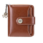 Oil Wax Genuine Leather Lady's Wallet European And American Style - DanaFashionstore