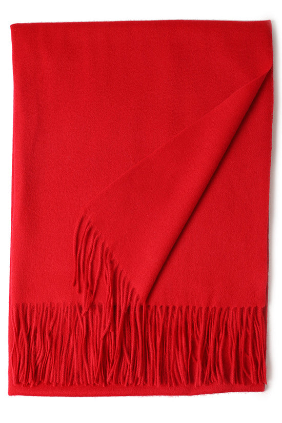 New Solid Color Wool Long Beard Warm Tassel Scarf Thick
