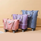 New Universal Wheel Travel Bag With Double-layer Dry And Wet Separation Fitness Yoga Shoulser Bags Sports Fitness Large Capacity Handbag Women - DanaFashionstore