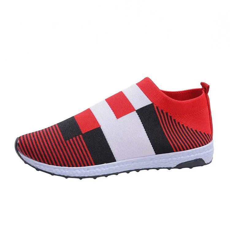 Cross-Border Amazon Large Size Rhinestone Elastic Socks Shoes Casual Men'S And Women'S Sports Shoes Md Bottom Flying Woven Breathable Light Shoes - DanaFashionstore