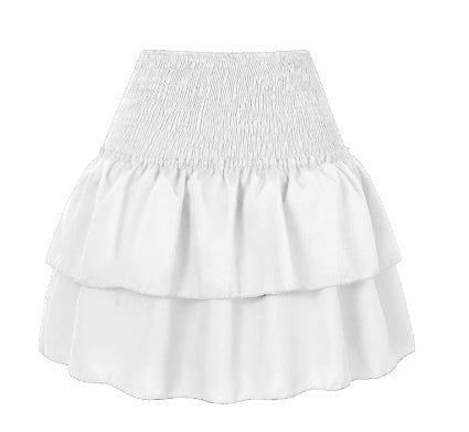 Women's Pleated Ruffles Printed Dress Fashion Floral Bohemian Short Skirt