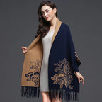 Mid-length Tassels Loose-fitting Knitted Cardigan Thickened Sweater Cashmere Outerwear - DanaFashionstore
