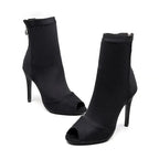 Black Elastic Latin Dance Shoes - DanaFashionstore