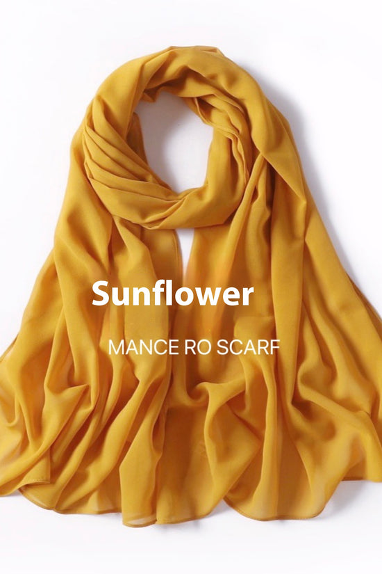 Pure Color Pearl Chiffon Scarf Headcloth Veil Chiffon Scarf