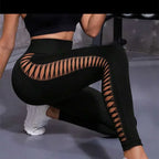 Hollow Tie Dye Printed Yoga Pants High Waist Butt Lift Seamless Sports Gym Fitness Leggings Slim Pants For Women Tight Trousers - DanaFashionstore