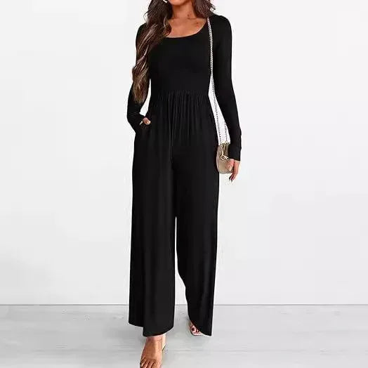 Autumn Winter Sports Jumpsuit 2026 - Long Sleeve Wide-Leg Jumpsuit - DanaFashionstore