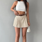 Women's Fashion Solid Color High Waist Skirt - DanaFashionstore