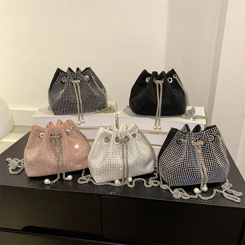 Diamond Drawstring High-grade Chain Crossbody Bag - DanaFashionstore