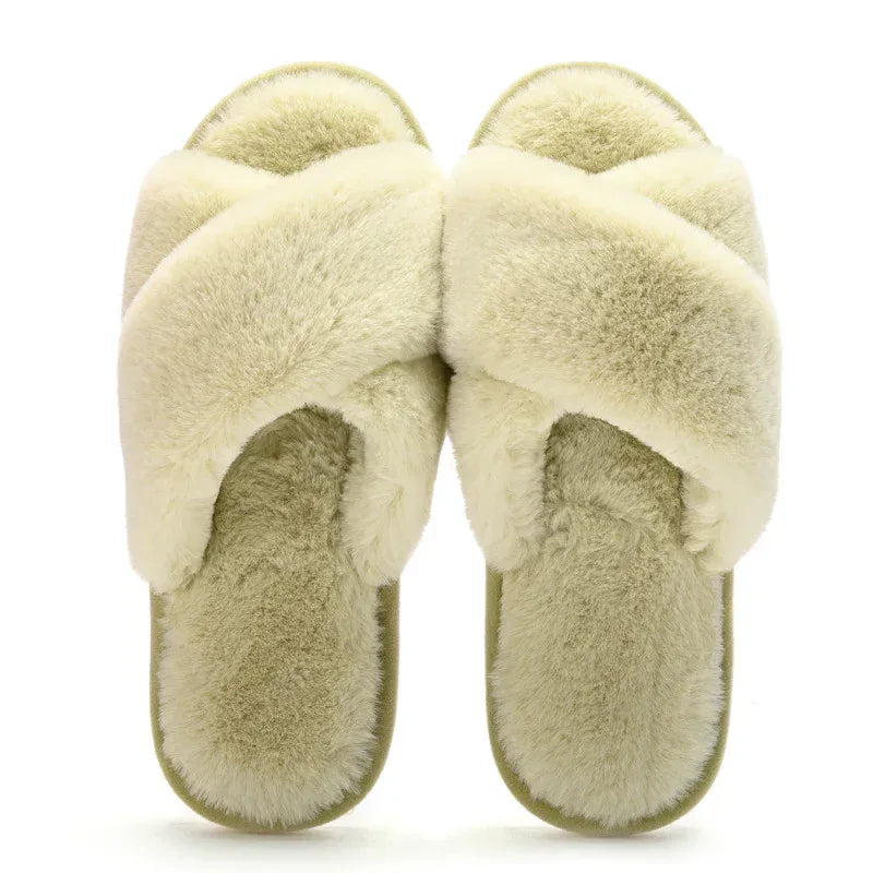 Lovely Simple Home Warm Flat Cotton Slippers - DanaFashionstore