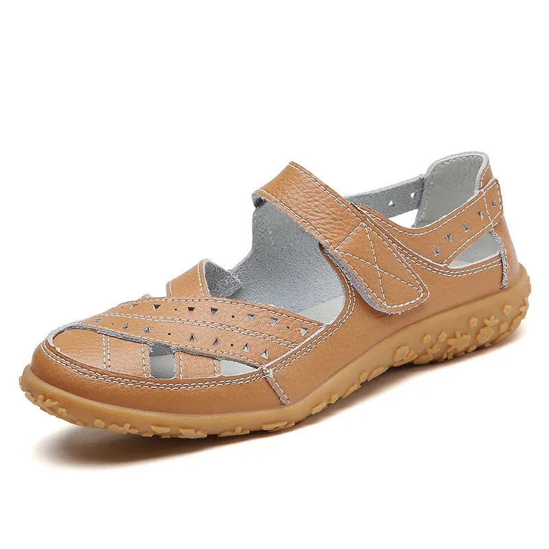 Women's Hollow Hole Leather Casual Sandals - DanaFashionstore