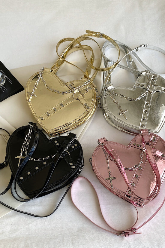 Chain Heart-shaped Bags Large Capacity Love Shoulder Bag For Women Valentine's Day - Dana Fashion