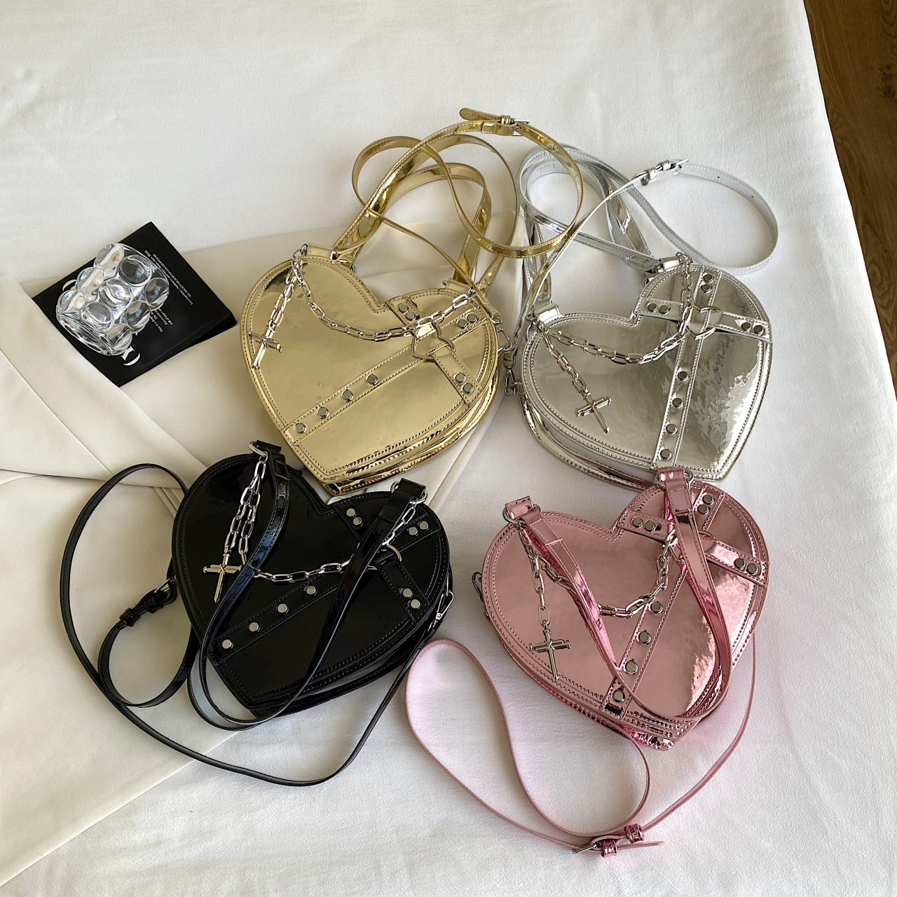 Chain Heart-shaped Bags Large Capacity Love Shoulder Bag For Women Valentine's Day - Dana Fashion