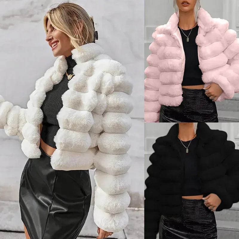Autumn Winter Imitation Fur Coat 2026 - Short Women's Jacket - DanaFashionstore