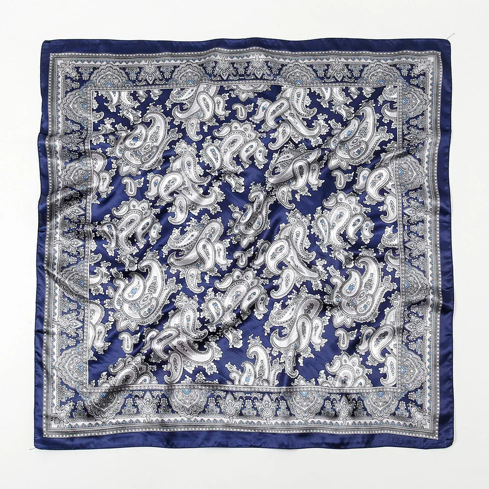 Paisley Printed 90 Square Scarf Retro Fashion Shawl - DanaFashionstore