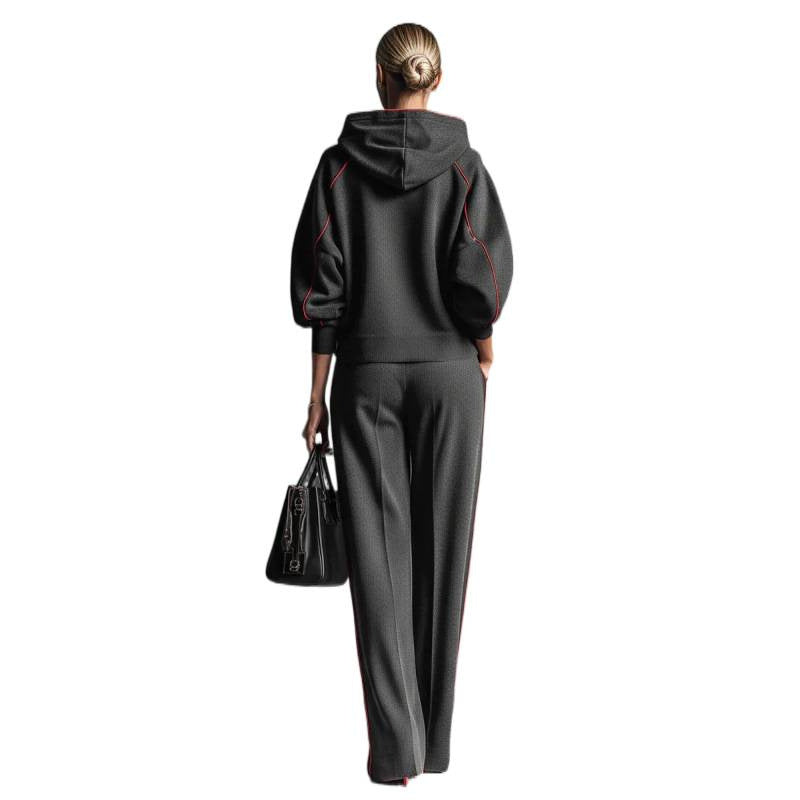 Loose-fitting Casual Long-sleeve Hoodie With Matching Casual Pants