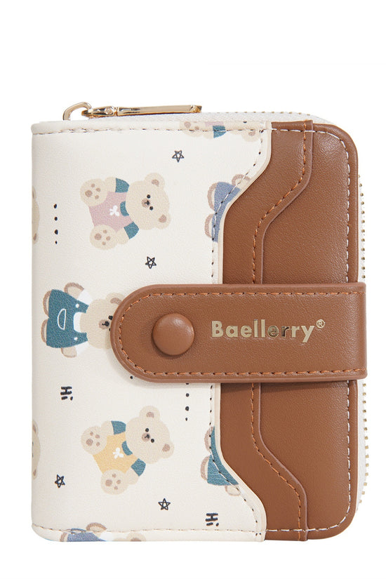 Short Little Bear Cartoon Printed Women's Wallet - Dana Fashion