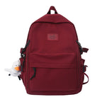 School Season New Fashion Backpack Fresh Middle School Students Korean Casual Solid Color Backpack - DanaFashionstore