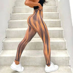 New Tie Dye Aurora Print Sports Pants Seamless High Waisted Fitness Yoga Pants For Women Gym Running Sweatpants Trousers - DanaFashionstore