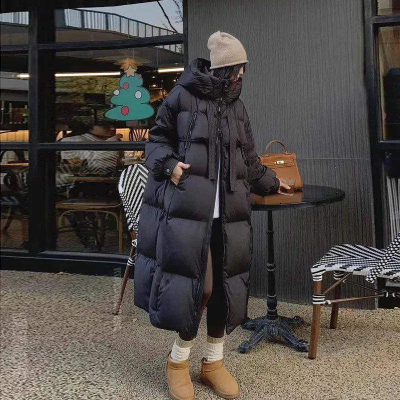 Padded Down Jacket Female Long Below The Knee - DanaFashionstore