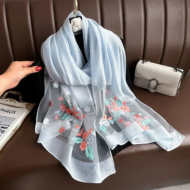 Elegant All-match Embroidered Summer Sunscreen Scarf - DanaFashionstore