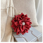Evening Bag Flower Bag Wristlet Diamond Shoulder Messenger Bag - DanaFashionstore
