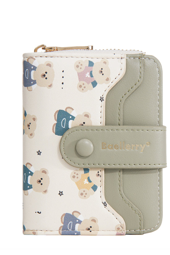 Short Little Bear Cartoon Printed Women's Wallet - Dana Fashion