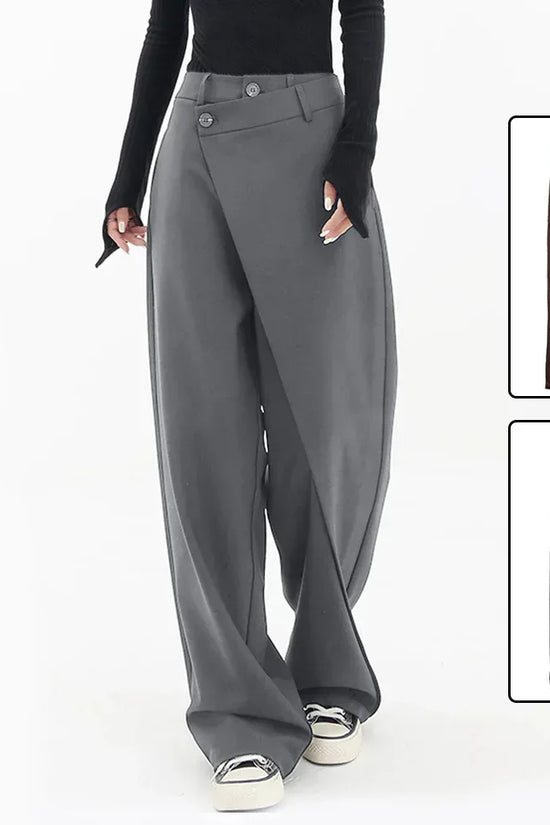 Irregular Wide-leg Pants Ins Fashion Loose Trousers Women's Clothing - DanaFashionstore
