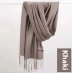 Pure Color Warm Keeping Scarf All-match Cashmere Shawl - DanaFashionstore