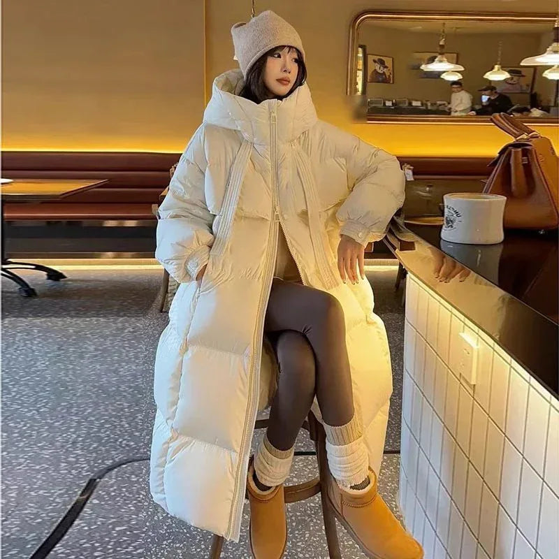 Padded Down Jacket Female Long Below The Knee - DanaFashionstore
