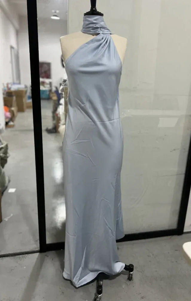 Elegant Satin Ribbon Sling Dress 2026 - Sleeveless Party Dress - DanaFashionstore