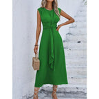 Solid Color Waist-Tight Tied Dress Women 2026 - Bodycon Wrap Dress - DanaFashionstore