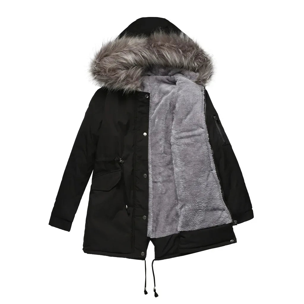 Parka Cotton-Padded Coat 2026 - Mid-Length Hooded Winter Jacket - DanaFashionstore