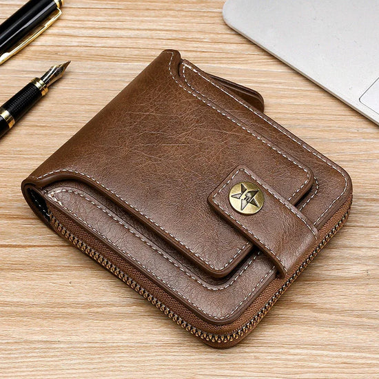 Men's Wallet Retro Horizontal Zipper Change - DanaFashionstore